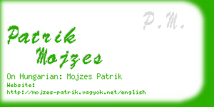 patrik mojzes business card